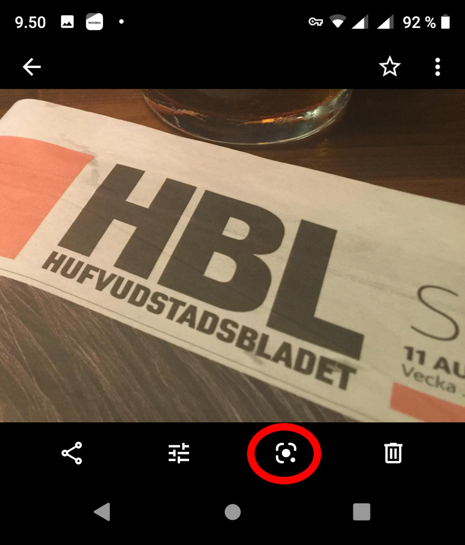 Tekstintunnistus Google Kuvat -sovelluksessa Google Lensin avulla